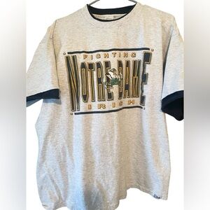 Vintage 90s Notre Dame Fighting Irish T Shirt XL NCAA College Football Retro Tee